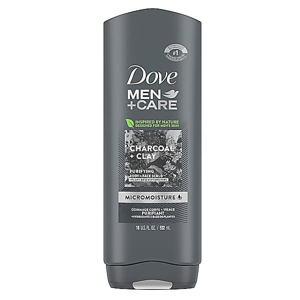 Dove Mens BW Charcoal+Clay 4p 18z